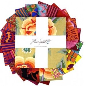 Kaffe Fassett cotton layer cake for quilting 10” squares WARM August 2022